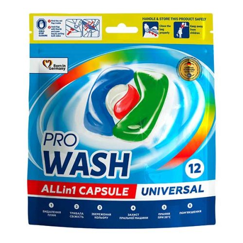 قرص ماشین لباسشویی Pro Wash سری Universal مدل All In 1 بسته 12 عددی